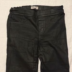 Madewell Waxed Denim Skinny Leggings